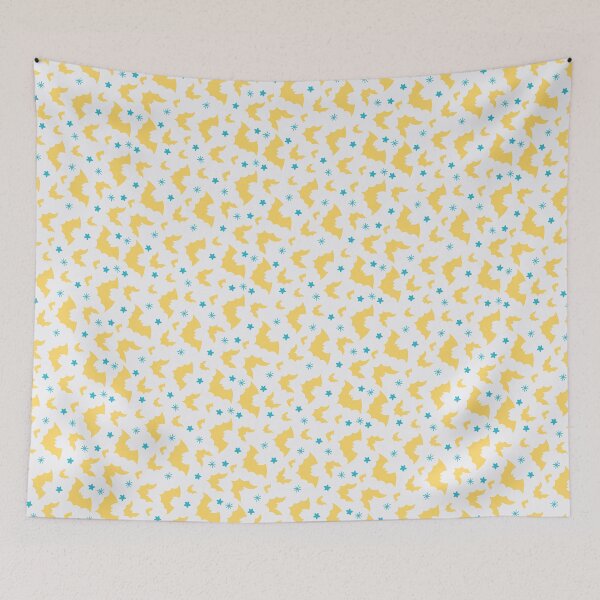 Item preview, Yellow Bats White Accenting Halloween Fall Prolific Pattern designed and sold by Alchemy-A-La-G.