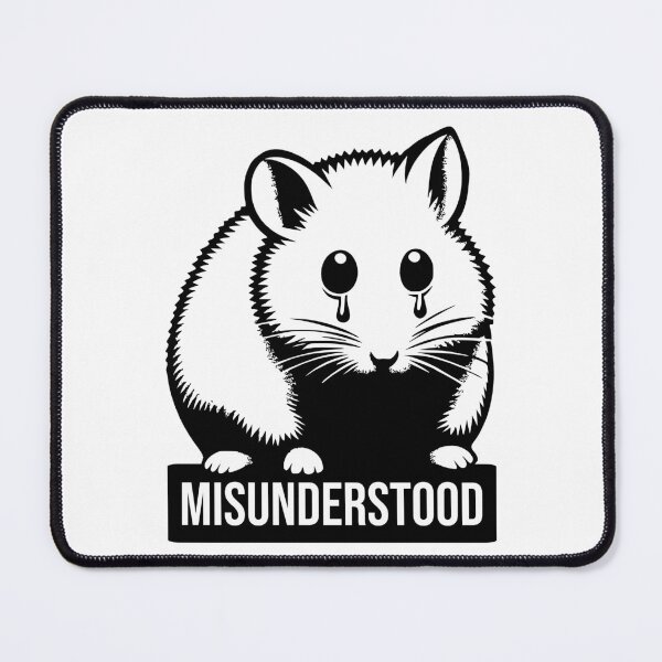 Item preview, Sad Hamster- Misunderstood - Cute Kawaii designed and sold by Urban-Alien.