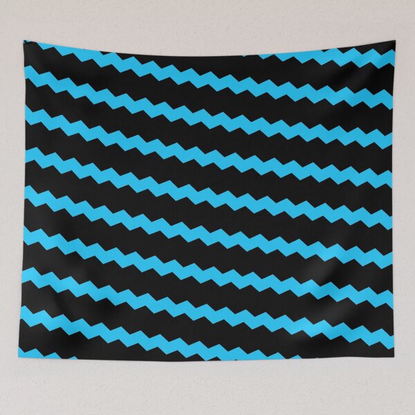 Item preview, Blue Diagonal Chevron Jagged Lines Repeating Prolific Pattern designed and sold by Alchemy-A-La-G.