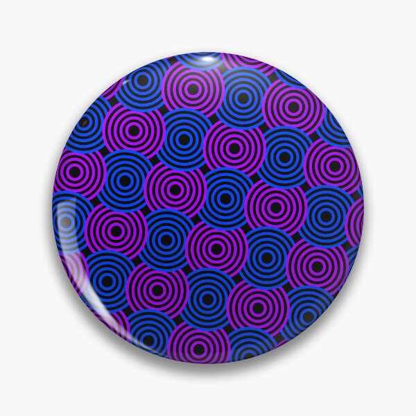 Item preview, Purple & Blue Concentric Circles Pulsing Targets Prolific Pattern designed and sold by Alchemy-A-La-G.
