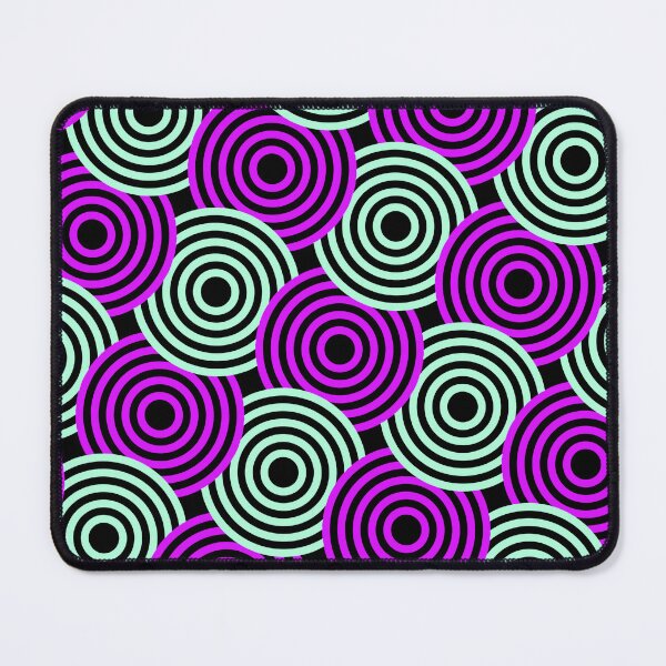 Item preview, Purple & Mint Concentric Circles Pulsing Targets Prolific Pattern designed and sold by Alchemy-A-La-G.