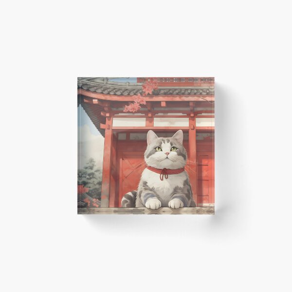 Item preview, Cat Before Temple designed and sold by sakurashorty.
