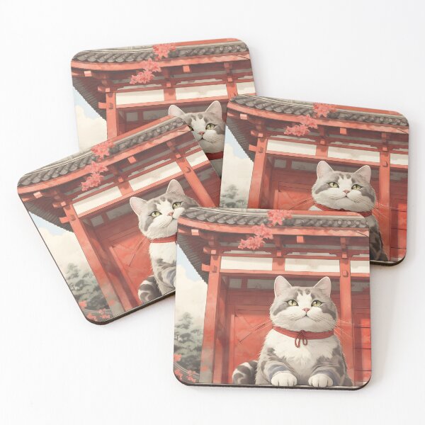 Item preview, Cat Before Temple designed and sold by sakurashorty.