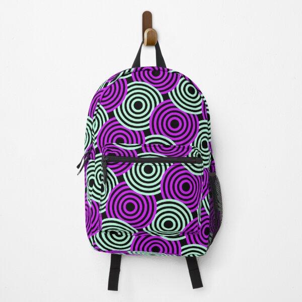 Item preview, Purple & Mint Concentric Circles Pulsing Targets Prolific Pattern designed and sold by Alchemy-A-La-G.