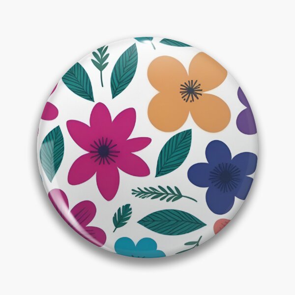 Item preview, RogerPattern - "Nature's Harmony: White Background with Vibrant Leaves and Flowers" designed and sold by RogerPattern.