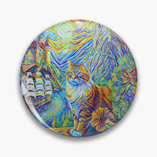 Item preview, Abstraction of castle and cat. DeepDream designed and sold by blackhalt.