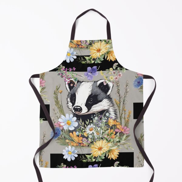 Item preview, Cute Baby Badger In A Field Of Wildflowers Colorful Design designed and sold by EarthArtDesigns.