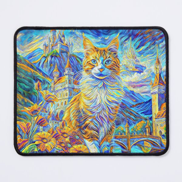 Item preview, Abstraction of castle and cat. DeepDream designed and sold by blackhalt.