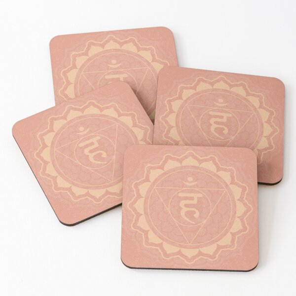 Item preview, Throat Chakra Mandala - Coral + Melon designed and sold by Irene Estelle.