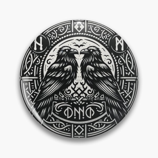 Item preview, Odin Ravens Huginn and Muninn Norse Mythology designed and sold by Chmielayka.