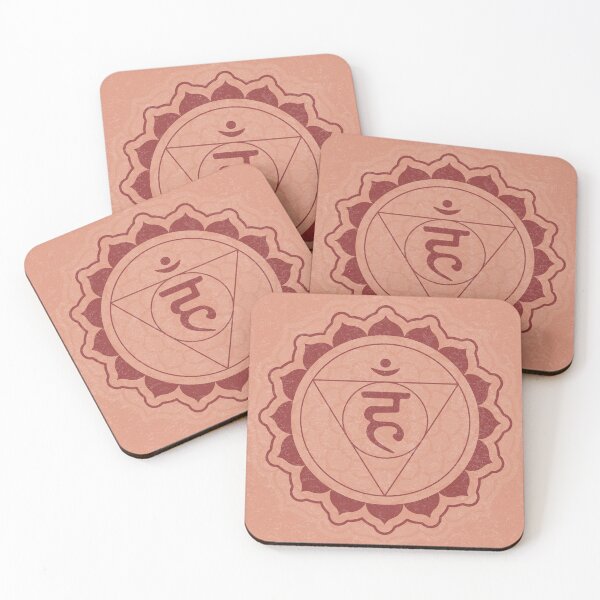 Item preview, Throat Chakra Mandala - Coral + Ruby designed and sold by Irene Estelle.