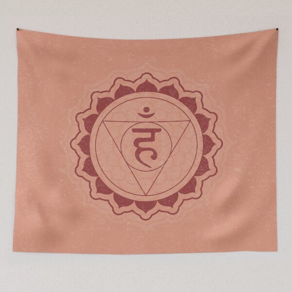 Item preview, Throat Chakra Mandala - Coral + Ruby designed and sold by Irene Estelle.