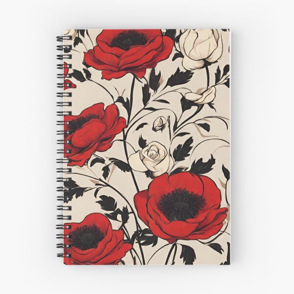 Item preview, Red and White 1920's style wallpaper designed and sold by RadiantLake.