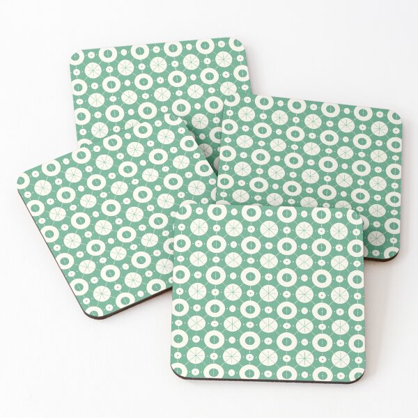 Item preview, Mid Century Modern Geometric Circles Pattern Mint Green #7 designed and sold by Prints and Lifestyle.