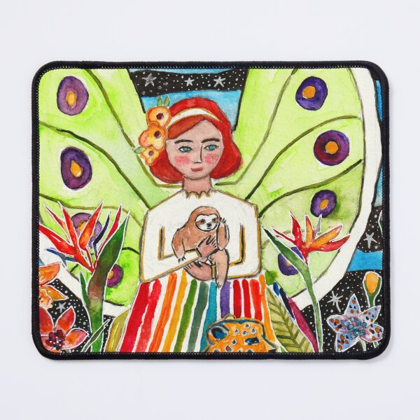 Item preview, Fairy with Leopard and Baby Sloth designed and sold by Magicpoodleland.