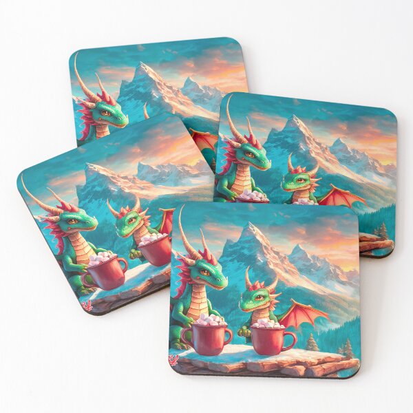 Item preview, Little Dragons Having Cocoa With Marshmellows Design by Rich AMeN Gill designed and sold by RichAMeNGill.