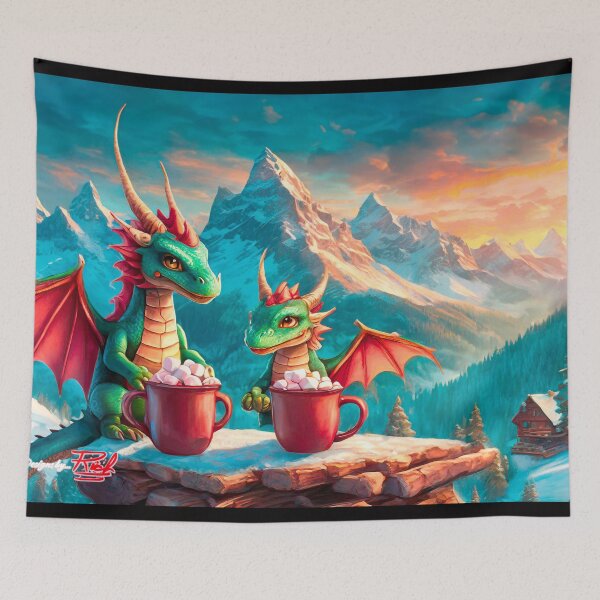 Item preview, Little Dragons Having Cocoa With Marshmellows Design by Rich AMeN Gill designed and sold by RichAMeNGill.