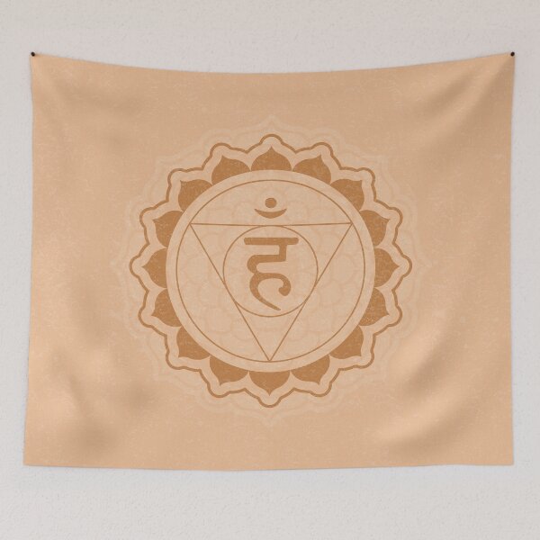 Item preview, Throat Chakra Mandala - Melon + Rust designed and sold by Irene Estelle.