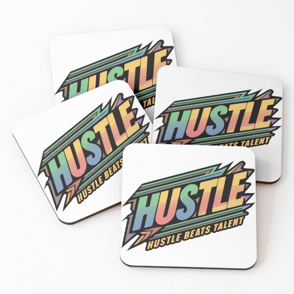 Item preview, Hustle Beats Talent Neon Techno Chrome Design designed and sold by WatermelonPink.