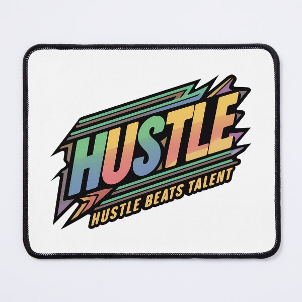 Item preview, Hustle Beats Talent Neon Techno Chrome Design designed and sold by WatermelonPink.