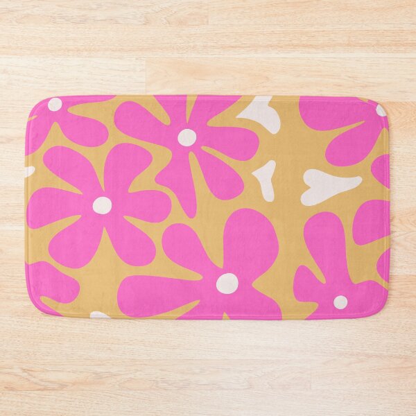 Item preview, Fuchsia flowers on mustard background designed and sold by AcuarelasCA.