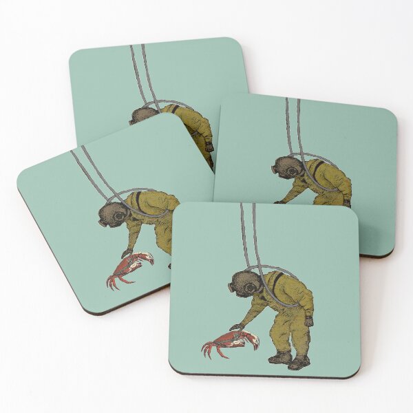 Item preview, Vintage Diver with Diving Helmet Petting a Crab URM designed and sold by urmaddad.