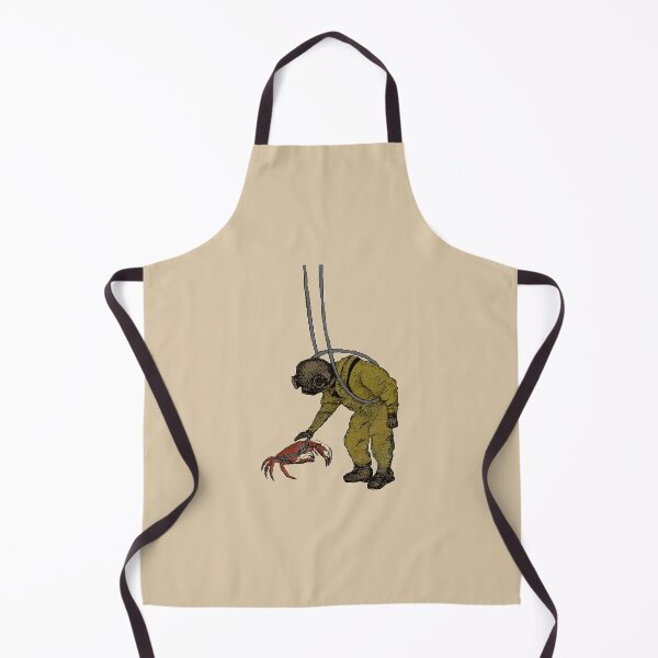 Item preview, Vintage Diver with Diving Helmet Petting a Crab URM designed and sold by urmaddad.