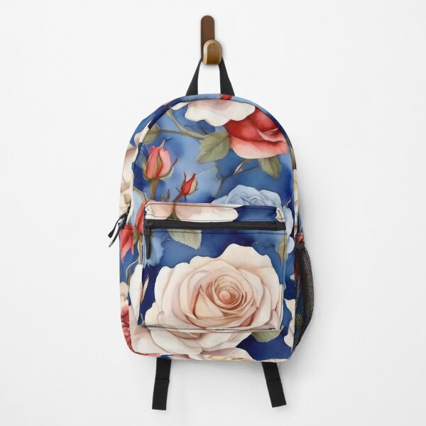 Item preview, White Blue Roses: Serene Repeat Pattern designed and sold by monetdesignsred.