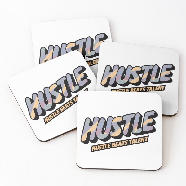 Item preview, 'Hustle Beats Talent' Motivational Quote Design Soft Pastels designed and sold by WatermelonPink.
