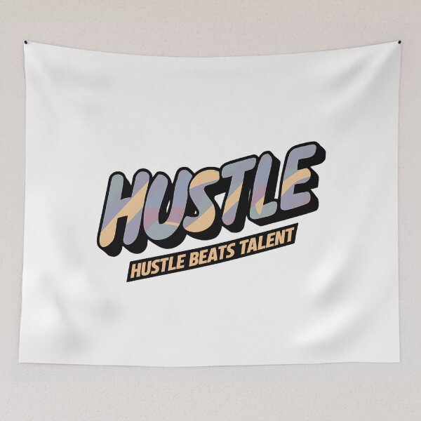 Item preview, 'Hustle Beats Talent' Motivational Quote Design Soft Pastels designed and sold by WatermelonPink.