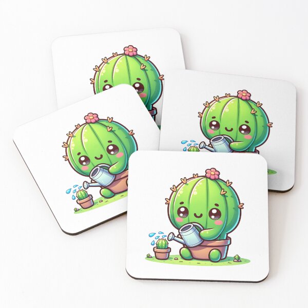 Item preview, Cute Cactus Watering a Cactus designed and sold by PassionforLove.