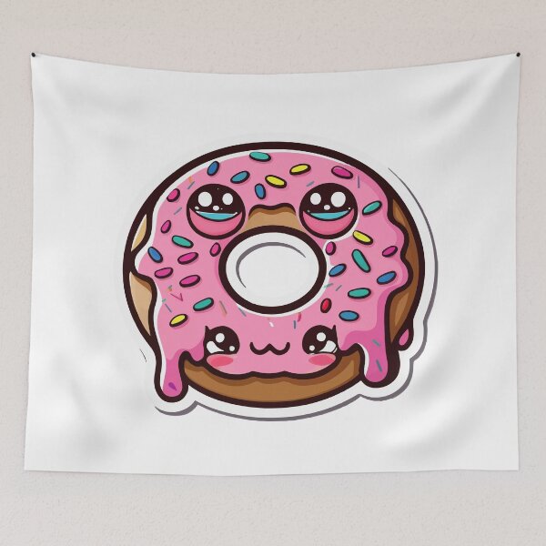 Item preview, Kawaii Donut with Rosy Cheeks Anime Style designed and sold by NiftyWrx.