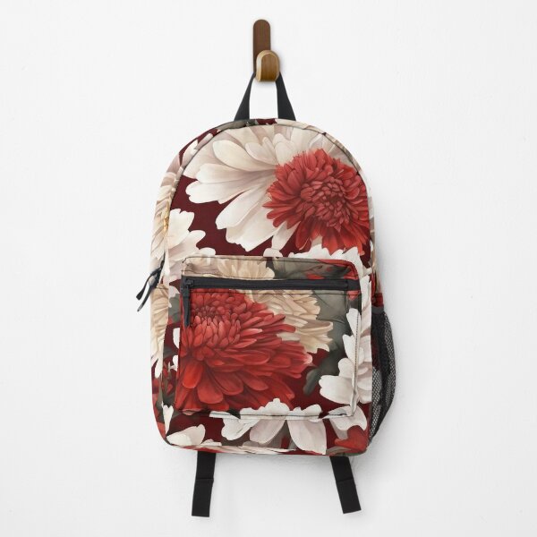 Item preview, Scarlet Chrysanthemum Elegance: Repeat Pattern designed and sold by monetdesignsred.