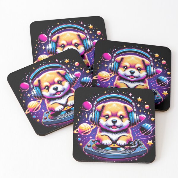 Item preview, DJ dog space background T-Shirt. designed and sold by panshop20.