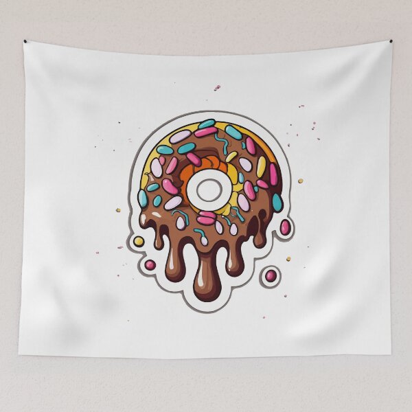 Item preview, Melting Chocolate Donut - Abstract Art designed and sold by NiftyWrx.