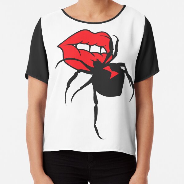 Black Widow Chiffon Top
