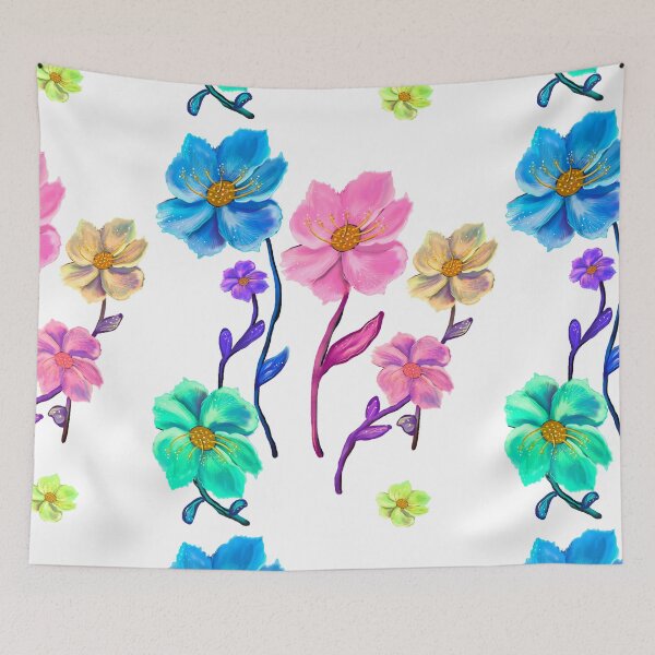 Item preview, Whimsical Botanical Garden Art: multi color Hand-Drawn Flower Designs & Gifts designed and sold by Artonmytee.