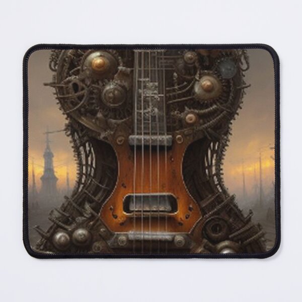 Item preview, Classic Vintage Steampunk Black Guitar designed and sold by TheDarkWardrobe.