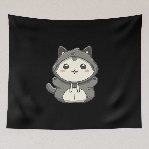 Item preview, Kawaii Cat in Hoodie designed and sold by Metin Ozer.