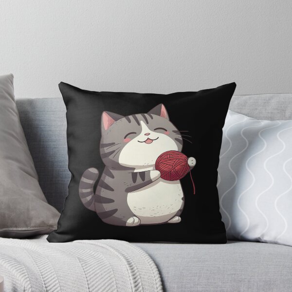 Item preview, Kawaii Cat and a Ball of Yarn designed and sold by Metin Ozer.