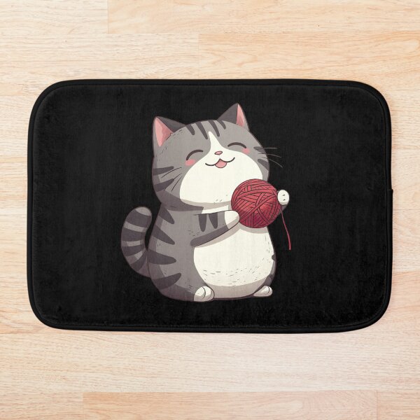 Item preview, Kawaii Cat and a Ball of Yarn designed and sold by Metin Ozer.
