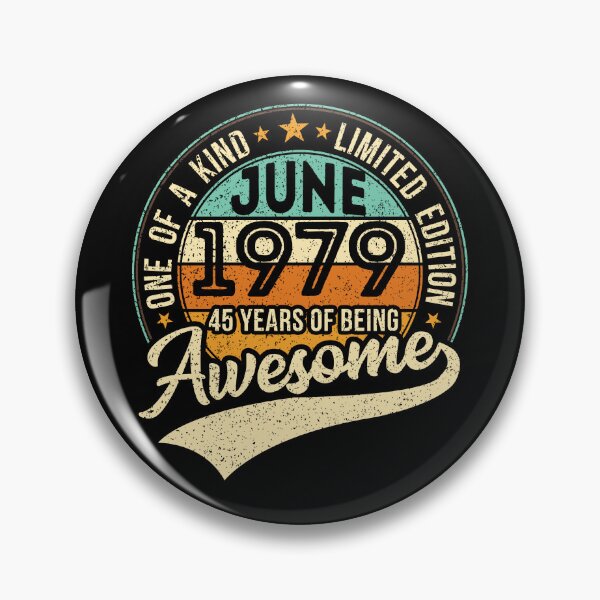 Item preview, One of a kind vintage birthday gift for the awesome 45 years old - born in JUNE 1979 - 2024 birthday designed and sold by oudinmeissArt.