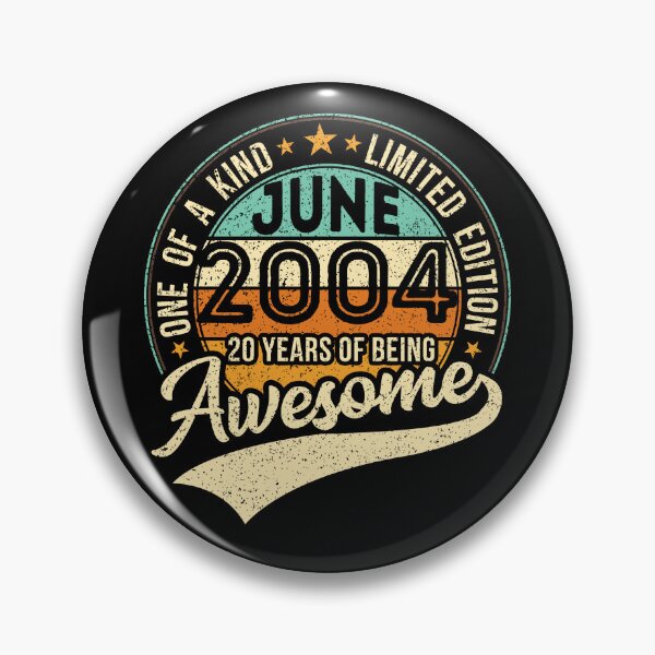 Item preview, One of a kind vintage birthday gift for the awesome 20 years old - born in JUNE 2004 - 2024 birthday designed and sold by oudinmeissArt.