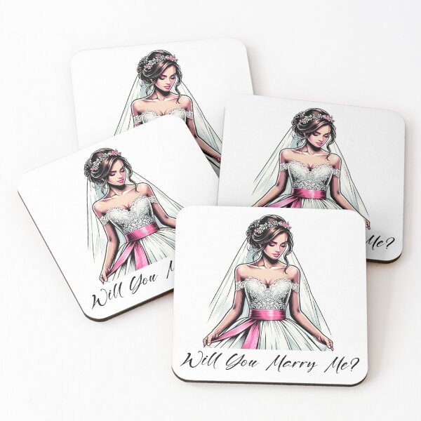 Item preview, Will You Marry Me Bride with Pink designed and sold by PassionforLove.