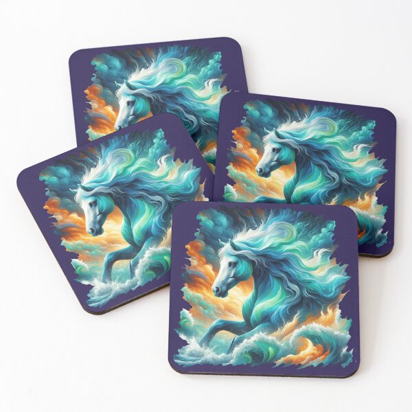 Item preview, Turquoise Equine Tempest designed and sold by critterpatchusa.