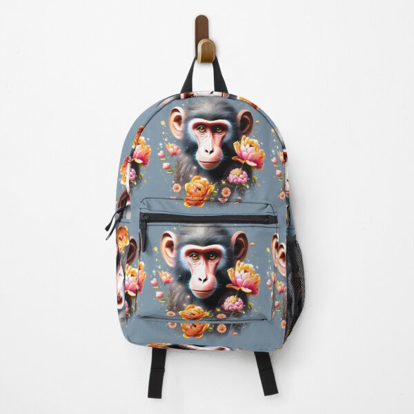 Item preview, young baboon surrounded by flowers designed and sold by janjacbu.