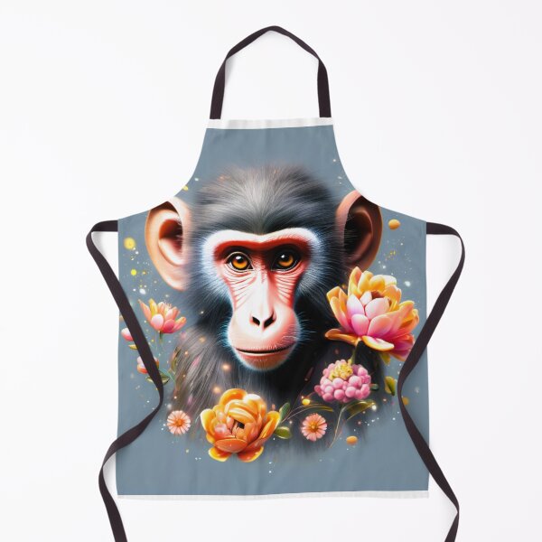 Item preview, young baboon surrounded by flowers designed and sold by janjacbu.