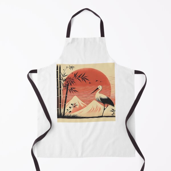 Item preview, Crane and Bamboo Japanese Art designed and sold by NebulaGifts.