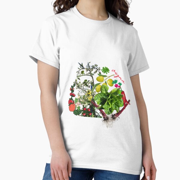veganer Lifestyle - nachhaltig leben mit Gemüse und Salat Classic T-Shirt