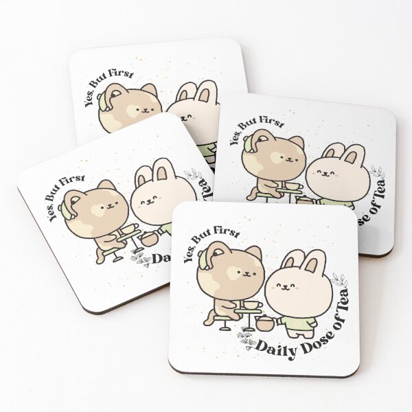 Item preview, Kawaii Cat and Bunny Tea Lover designed and sold by TeenVibe-Shop.